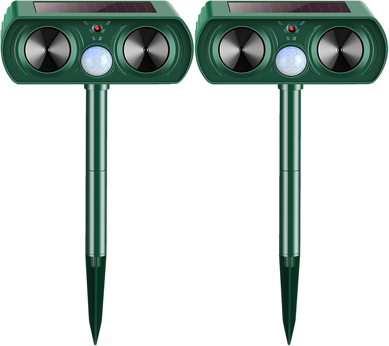 2 Pack Solar Ultrasonic Animal Repeller for Yard and Garden