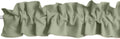 Poplin Sleeve Topper Window Valance - Dark Sage, Soft Lightweight