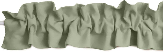Solid Poplin Sleeve Topper Window Valance for Home Decor