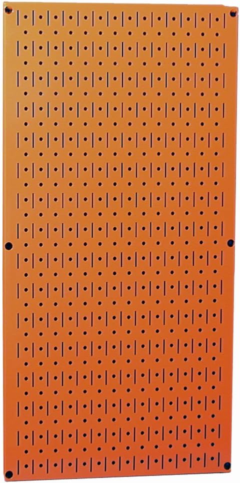 Wall Control Pegboard 32in x 16in Orange Metal Tool Board Panel