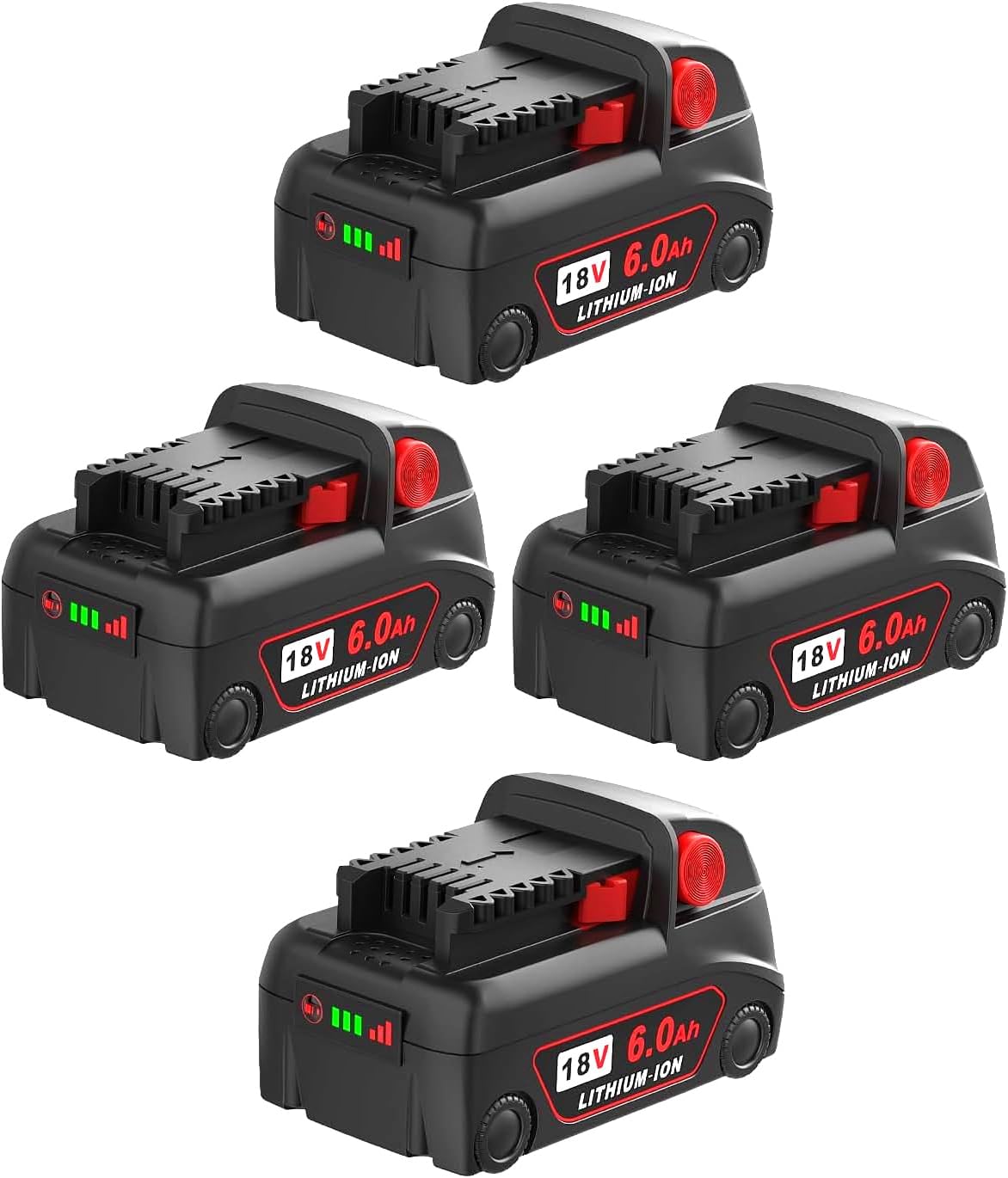 18v Battery 4Pack Replacement for Milwaukee M18 Tools 6.0Ah