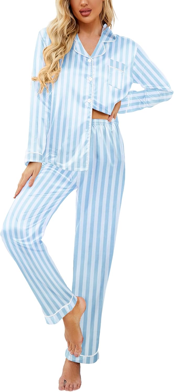 Ekouaer Womens Satin Pajama Set for Ultimate Comfort and Style