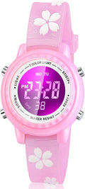 Waterproof LED Kids Watches with Alarm - Colorful 3D Cartoon Fun