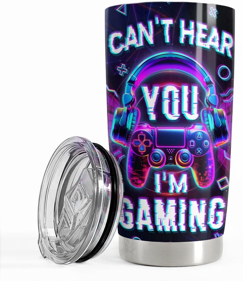 SANDJEST 20oz Gaming Tumbler - Noise Canceling Insulation