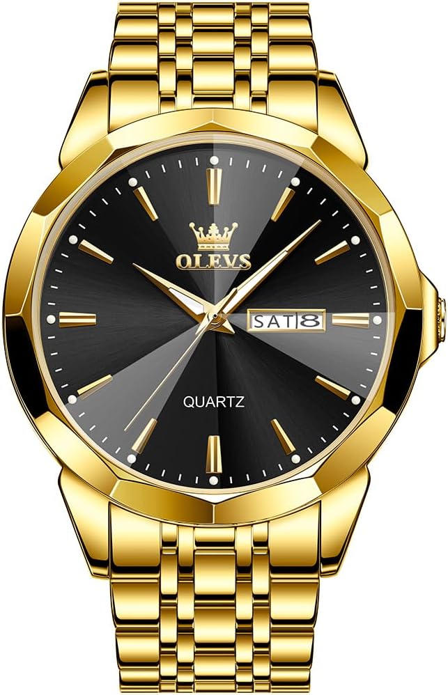 OLEVS Watch for Men: Luxury Two Tone Diamond Dress Watch