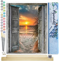 Figured'Art Paint by Numbers Kit for Adults - Door to The Beach