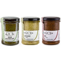 Pesto Sauce Trio Set - Sun-Dried Tomato, Artichoke & Genovese Basil