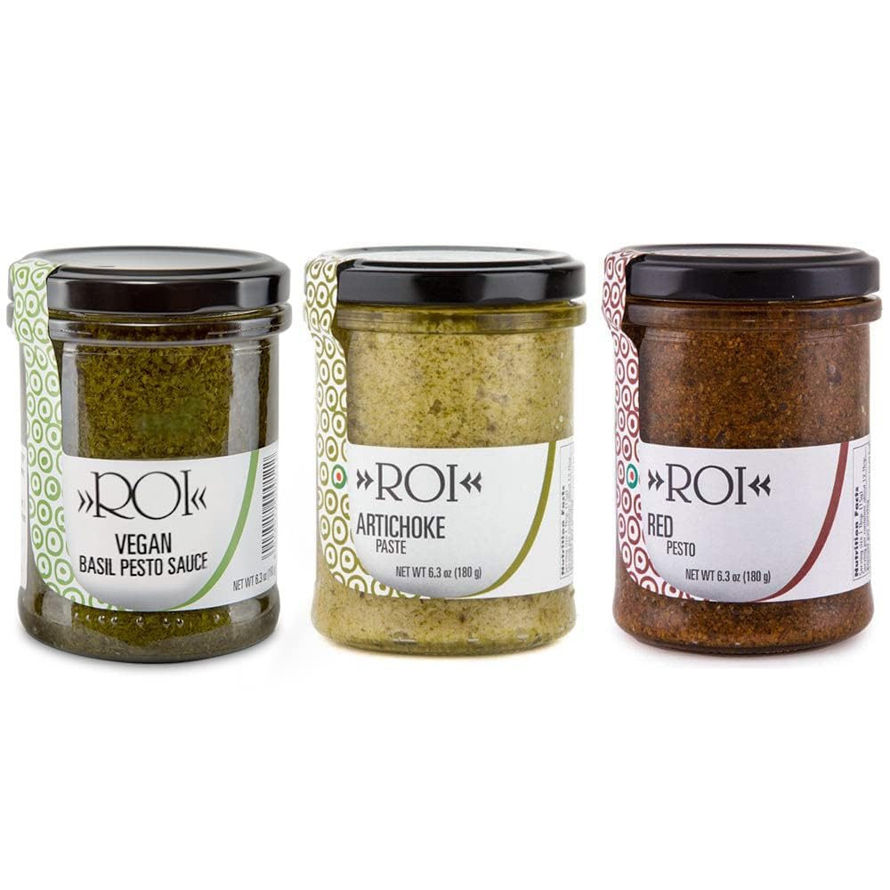 Authentic Italian Pesto Sauce Trio Set for Gourmet Cooking