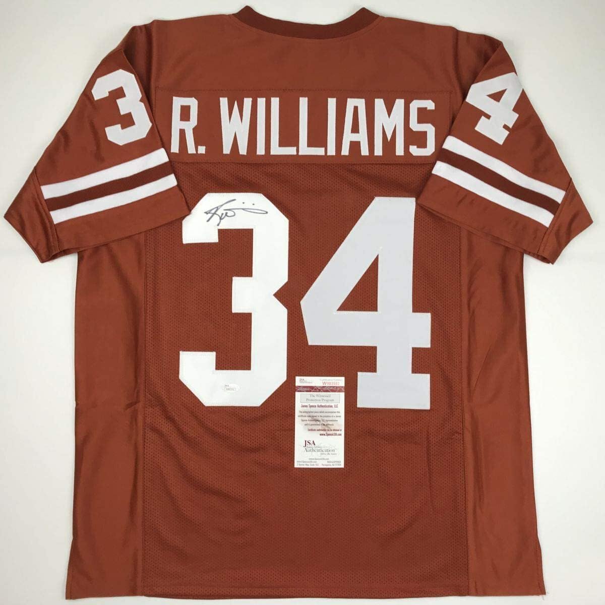 Autographed Ricky Williams Texas Orange College Football Jersey