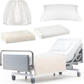 4 Pcs Hospital Bed Sheets Set Soft Knitted Standard Sheets - Practical
