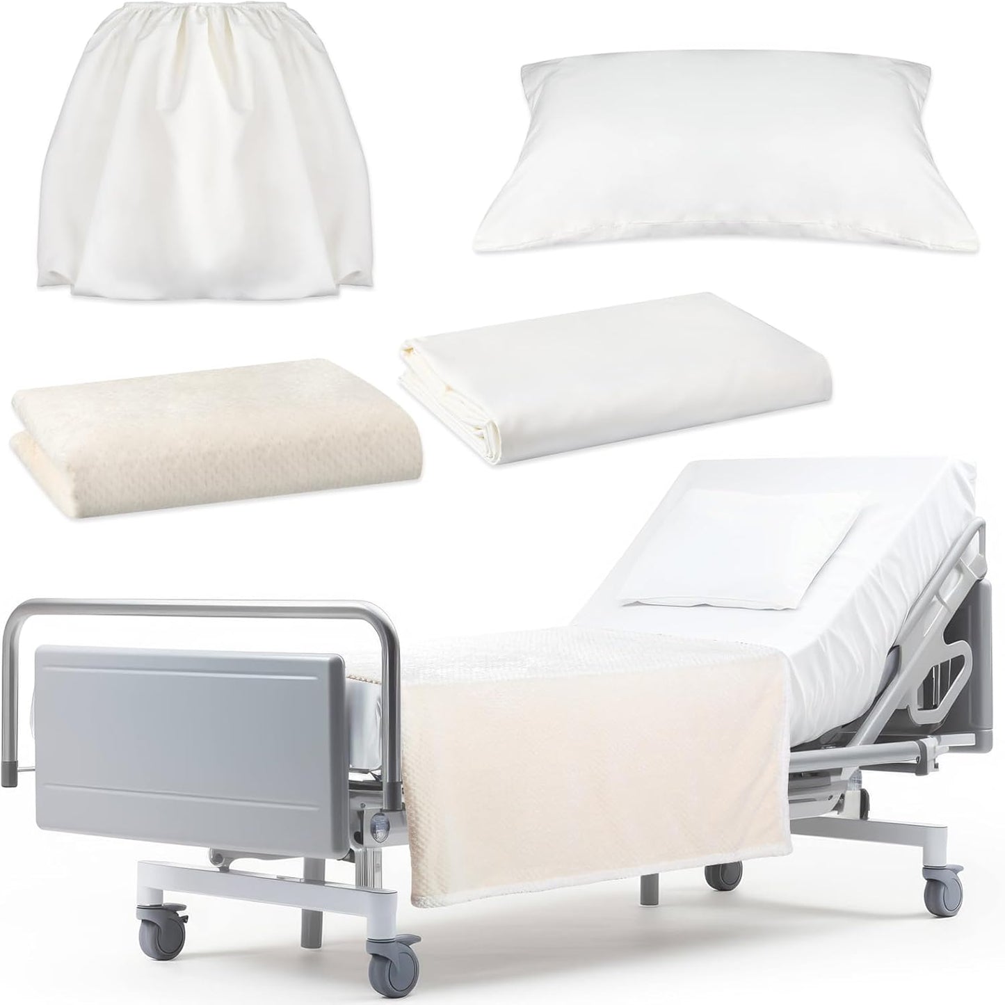 4 Pcs Hospital Bed Sheets Set for Comfort and Quality Sleep