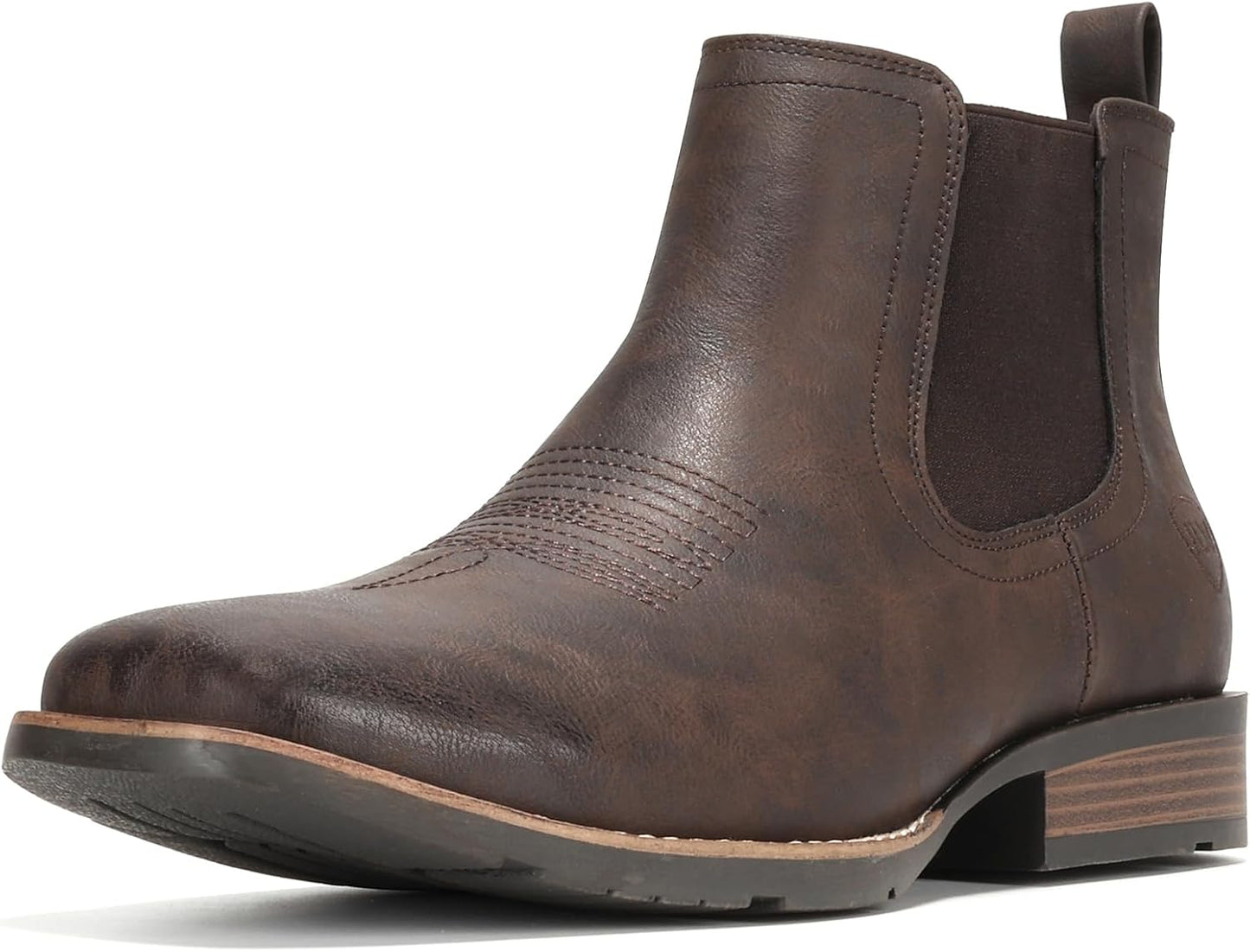 IUV Cowboy Boots for Men - Classic Western Ankle Slip On Style