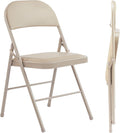 Sweetcrispy Folding Chair 2 Pack - Padded PU Leather Folding Chairs