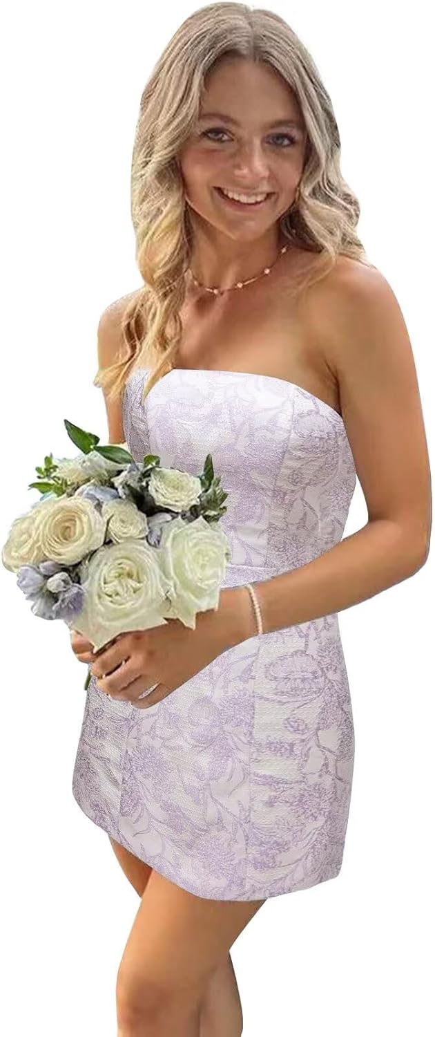 Stylish Strapless Satin Homecoming Dresses for Teens 2025