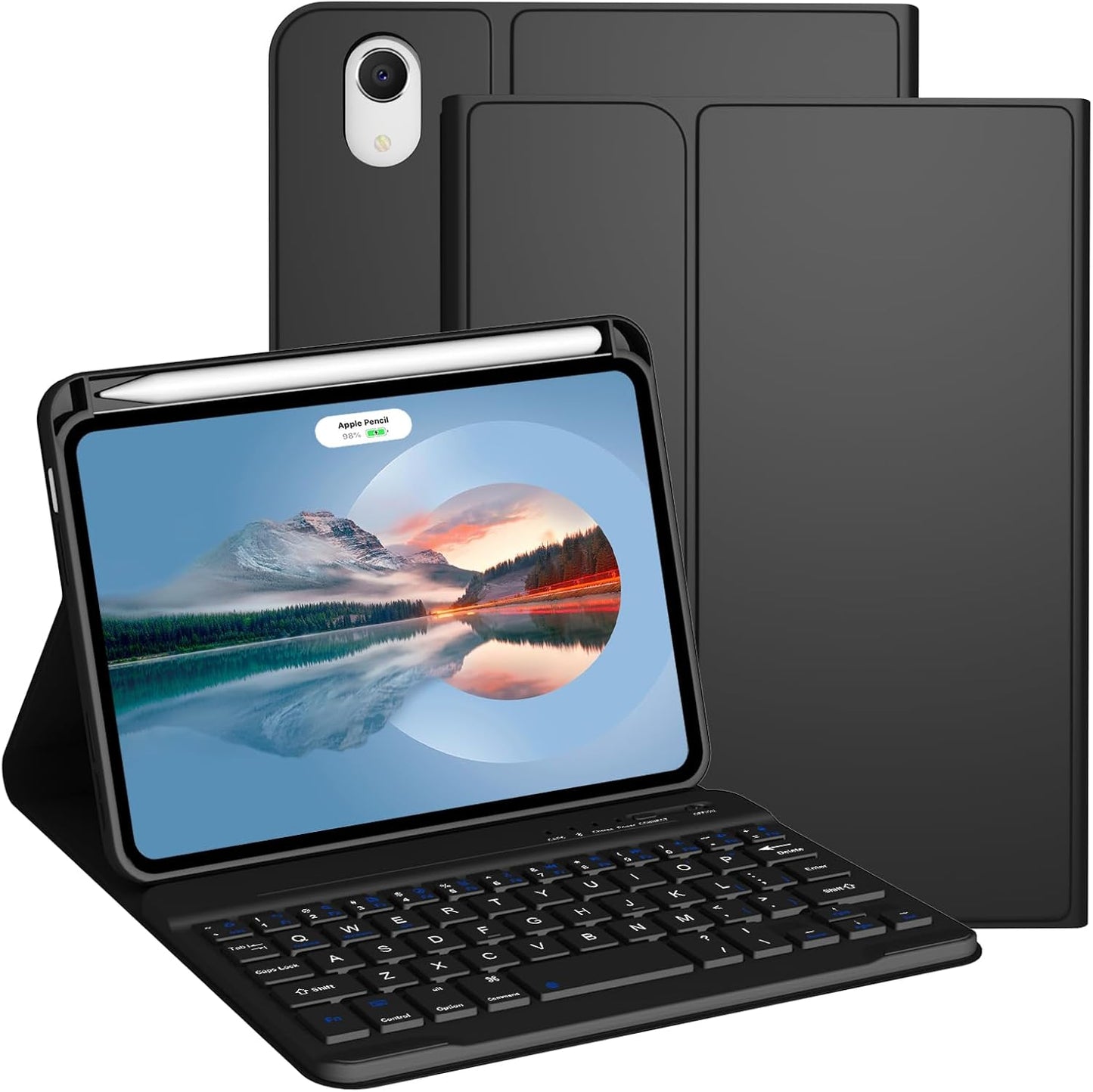 Keyboard Case for iPad Mini 7th Gen with Detachable Wireless Keyboard