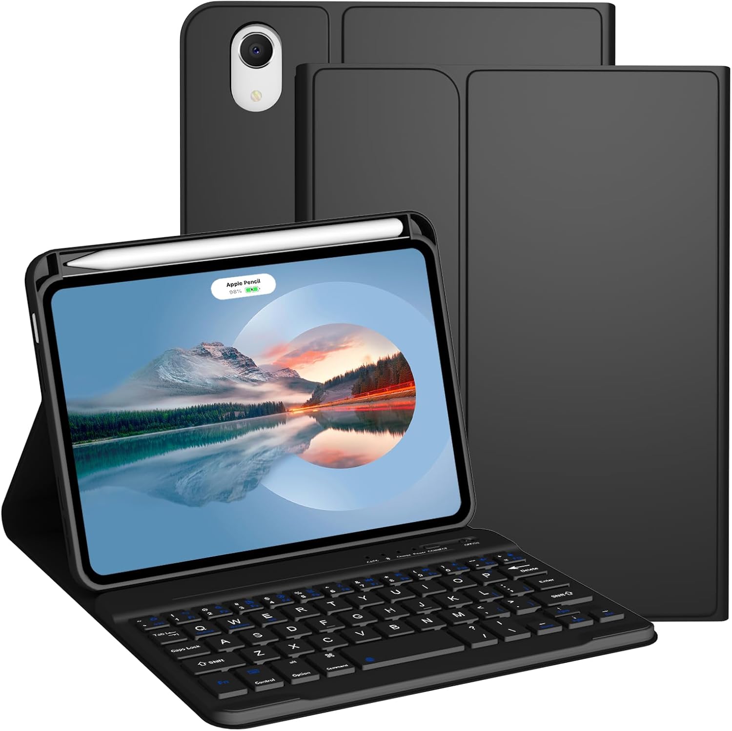 Keyboard Case for iPad Mini 7th Gen with Detachable Wireless Keyboard
