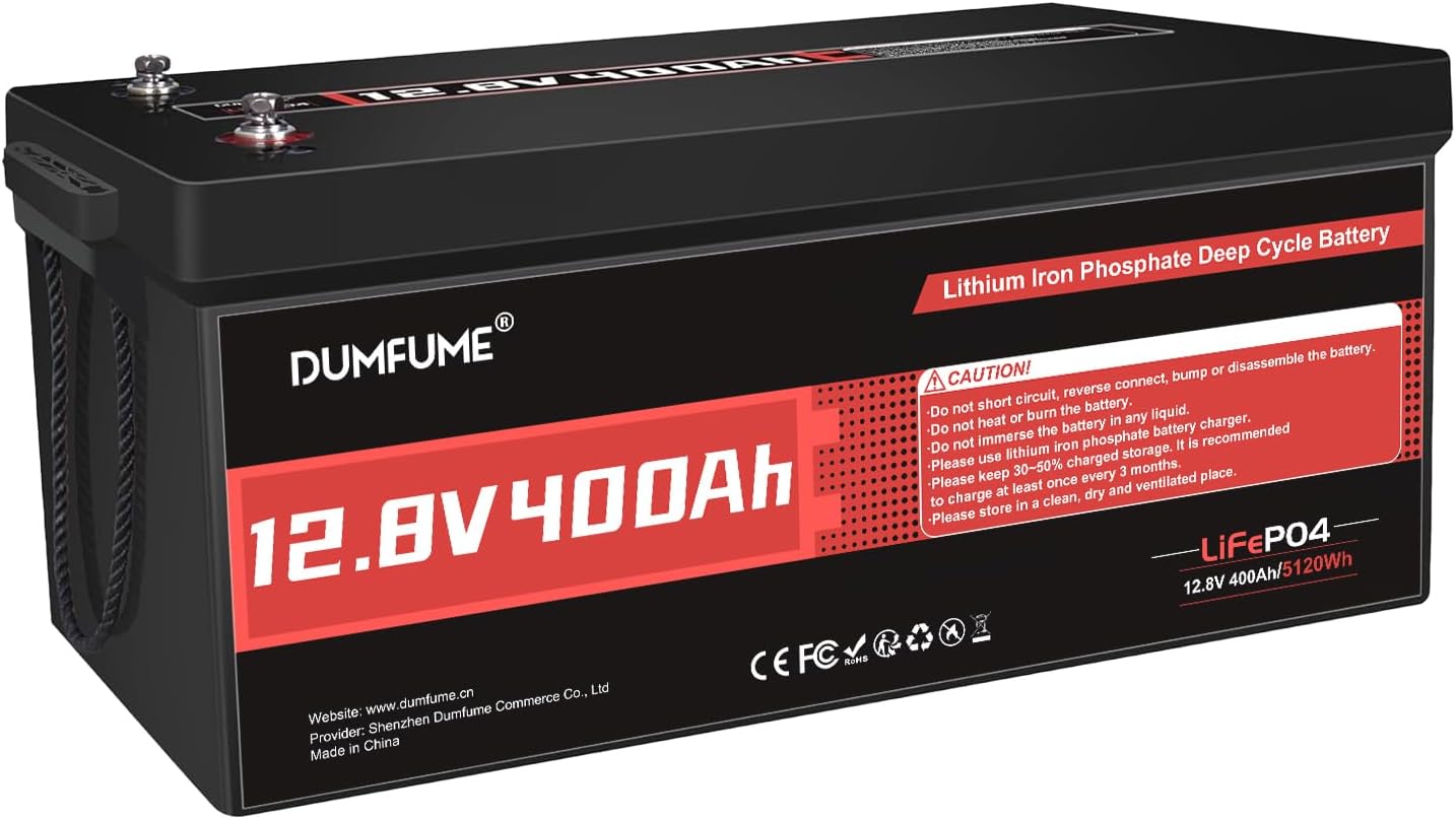 12V 400Ah LiFePO4 Battery for RV Solar Off-Grid Applications