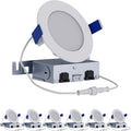 HALO HLB 4 in LED Recessed Light 6-Pack - Thin Canless Downlight