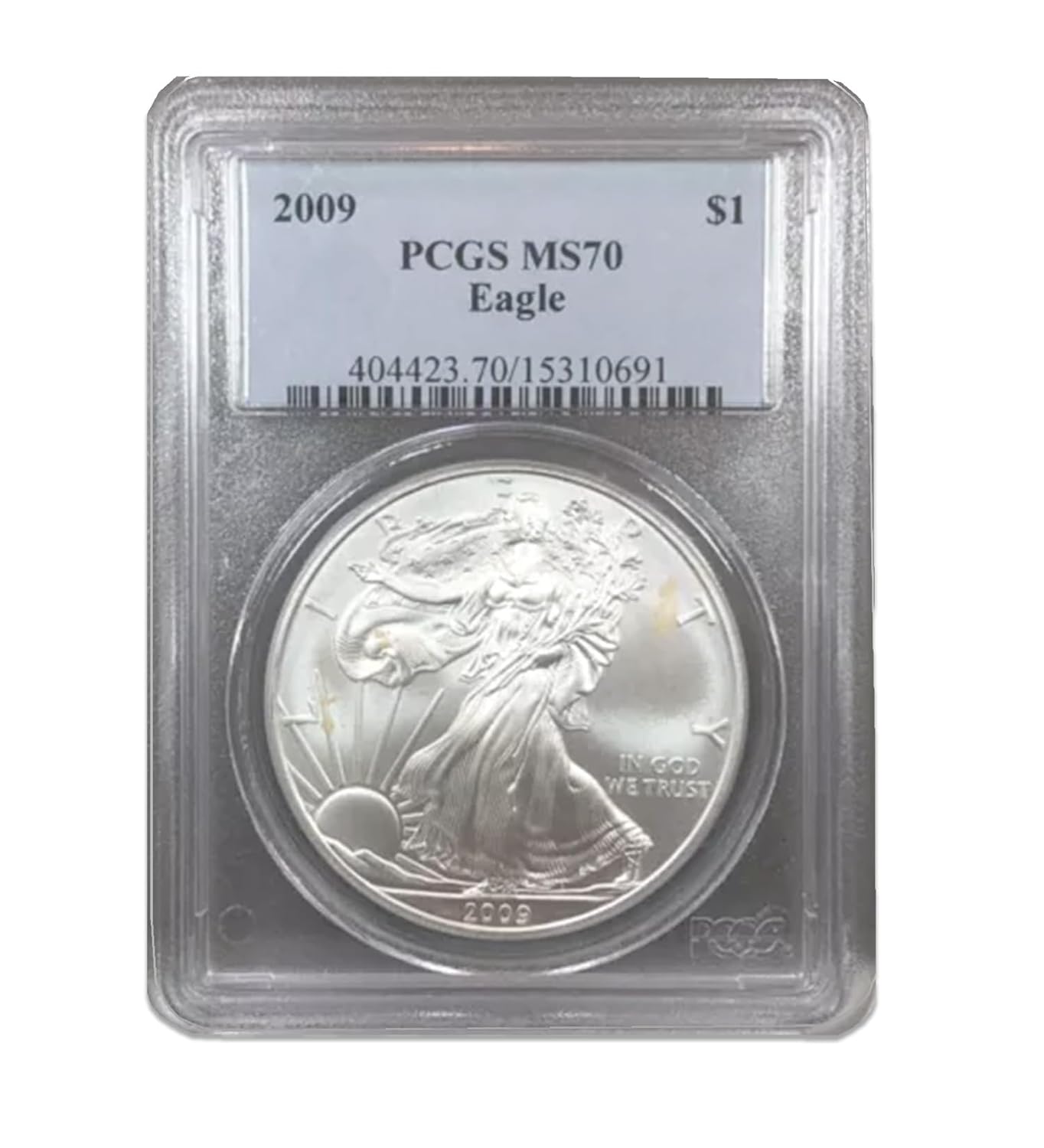 USA 2009 $1 American Silver Eagle Coin Bullion - MS70 Quality