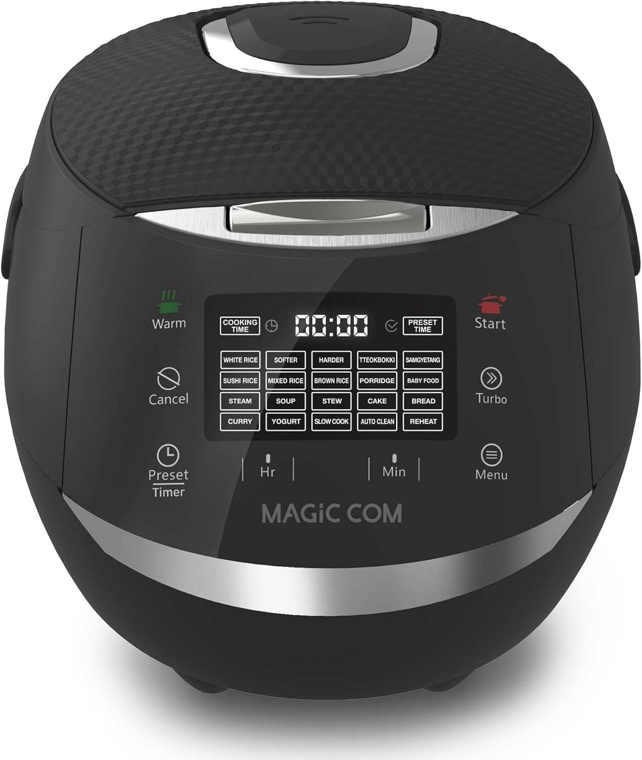 MAGiC COM 10Cup Rice Cooker: 15 Menus, Steamer, One Touch, Auto Clean