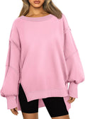 Trendy Queen Womens Oversized Crewneck Sweatshirt - Preppy Fall Look