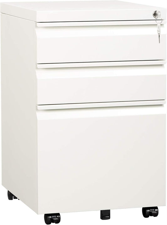 Secure Storage Solution: DEVAISE 3 Drawer Mobile File Cabinet