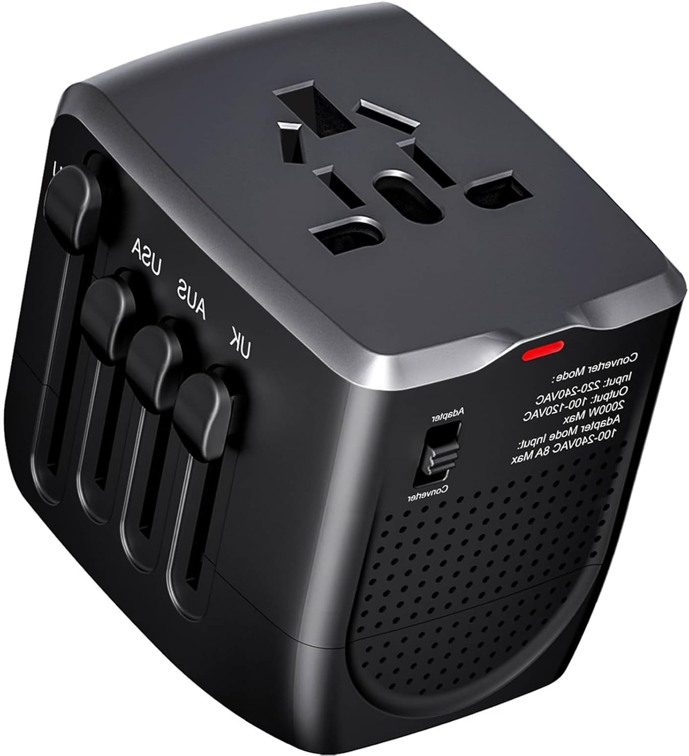 International Travel Adapter Voltage Converter for Global Use