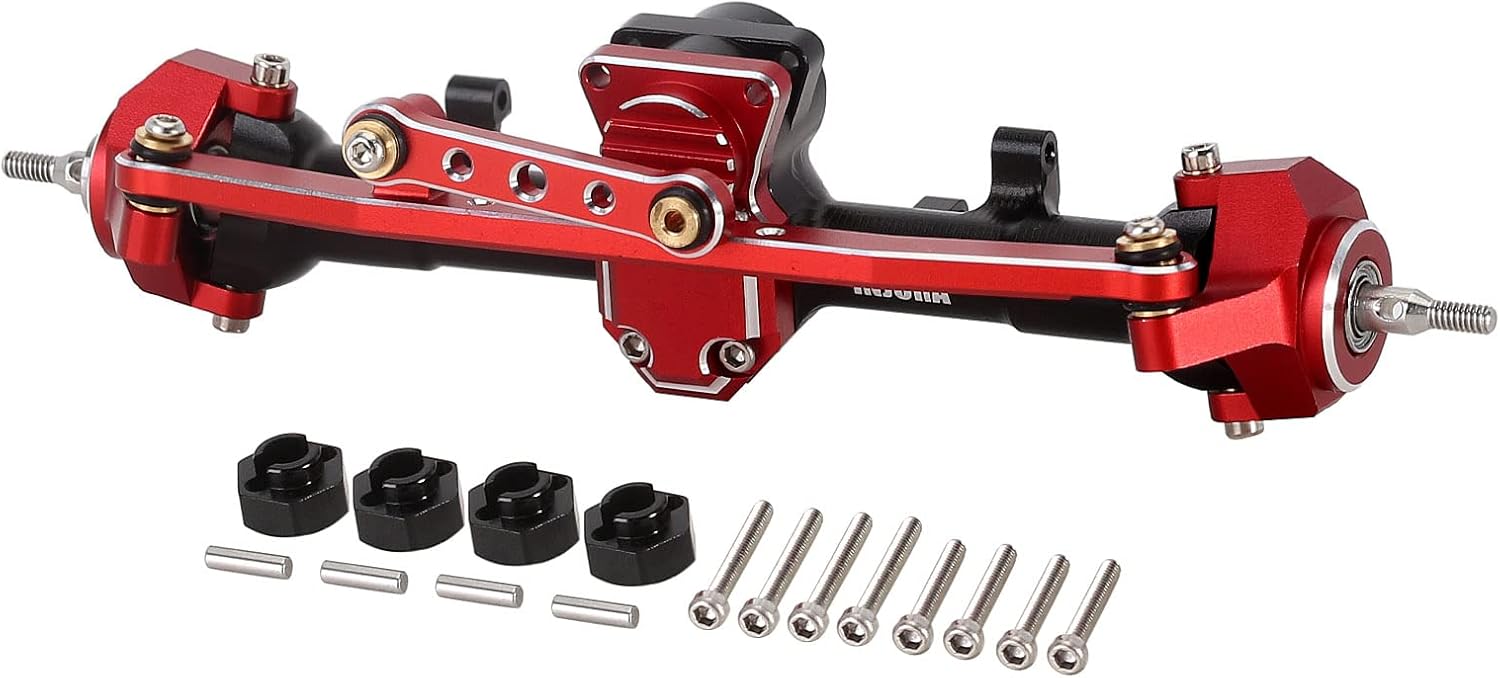 INJORA Front Axle CNC Aluminum Upgrade for SCX24 Crawler Models