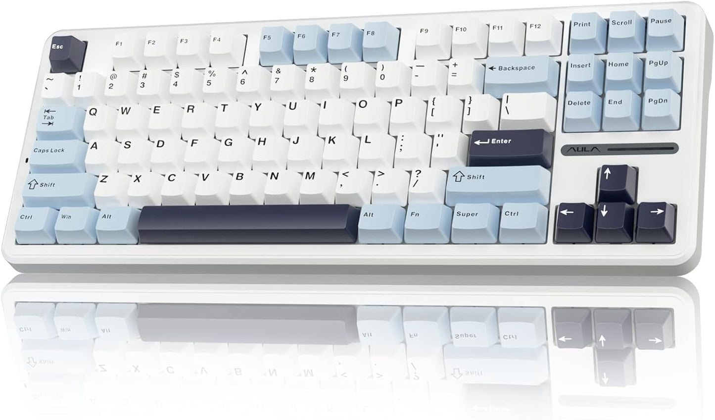 AULA F87 Wireless Mechanical Keyboard - Hot Swappable, Customizable TKL