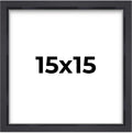 15x15 Shadow Box Frame Contemporary Black Finish - Slim Display Frame