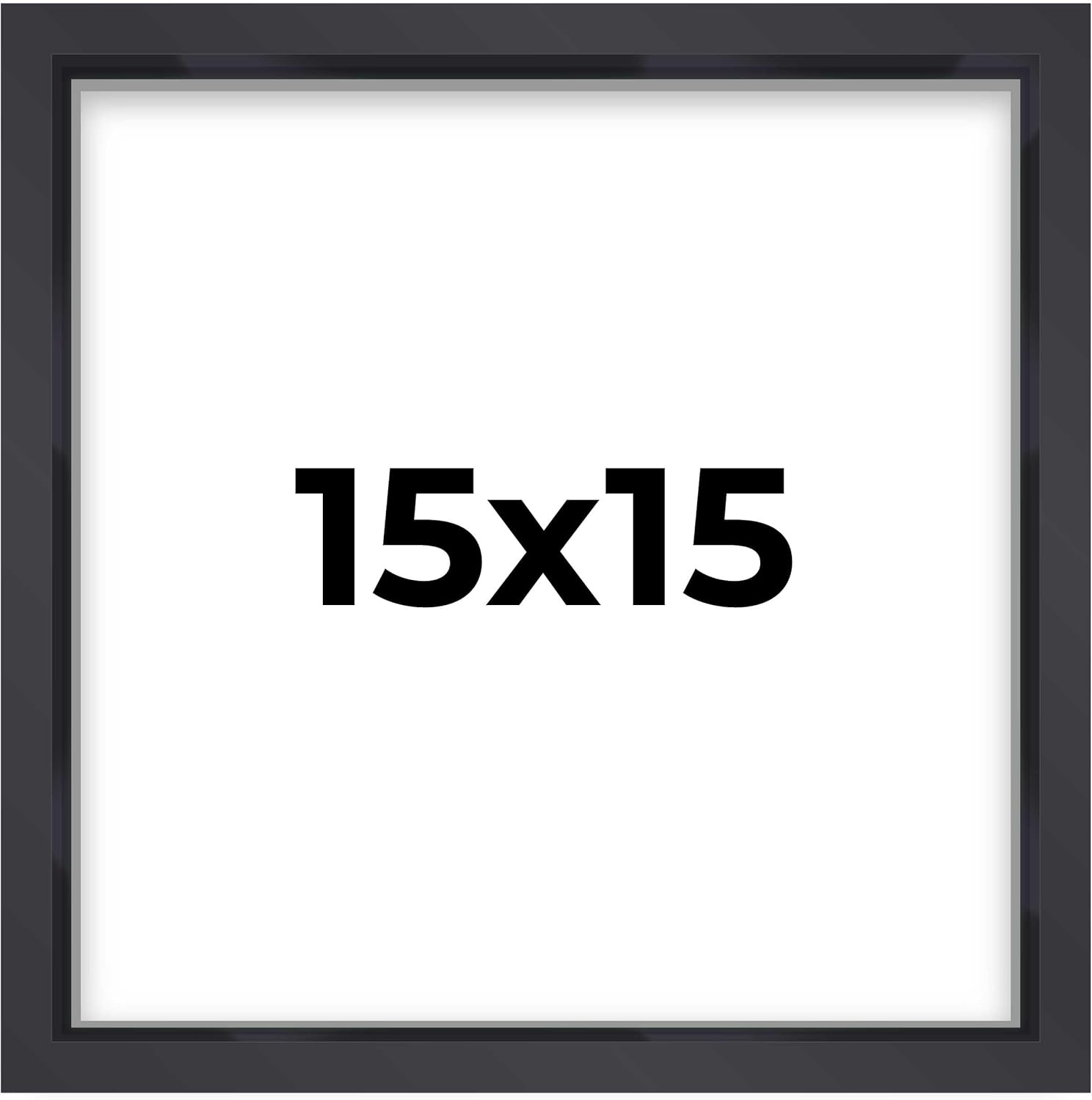 15x15 Shadow Box Frame with Contemporary Black Finish