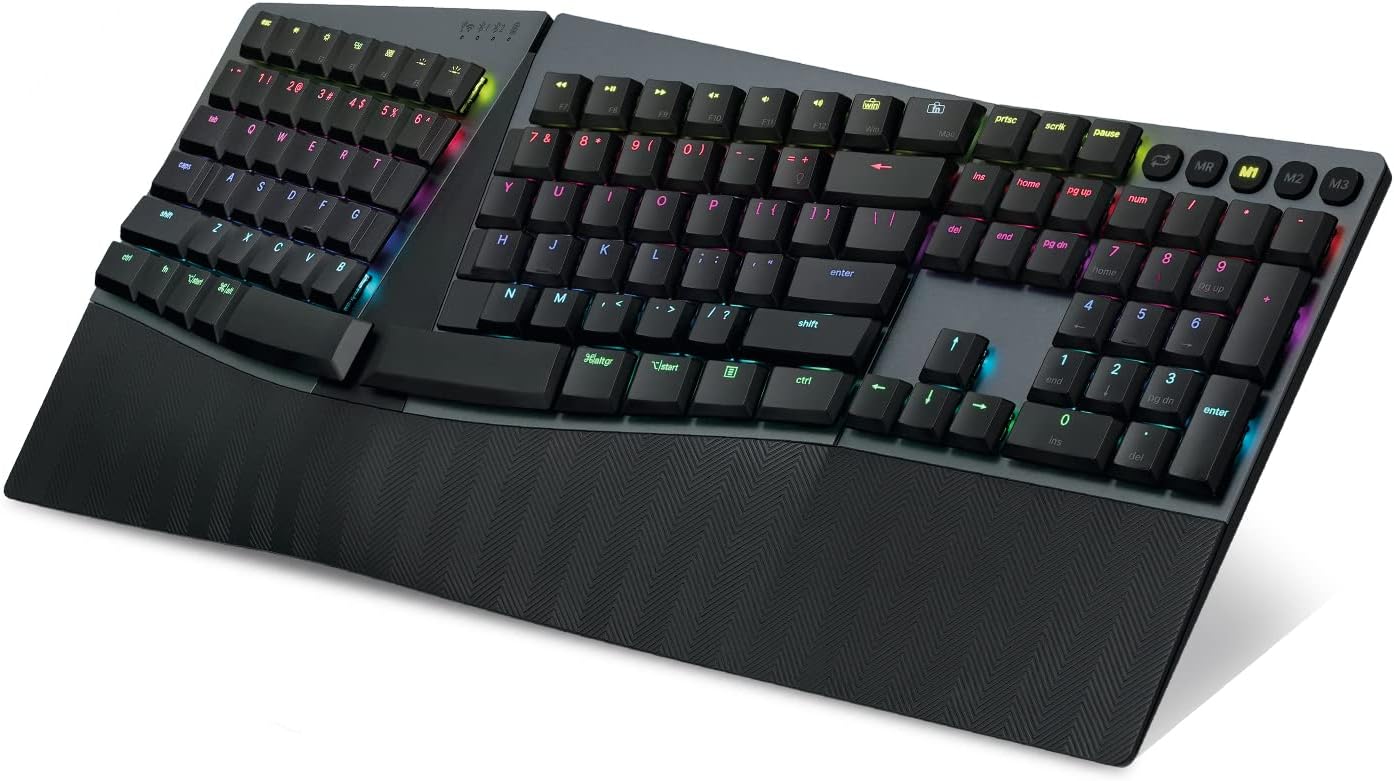 Perixx Ergo Mech Keyboard - RGB Backlit
