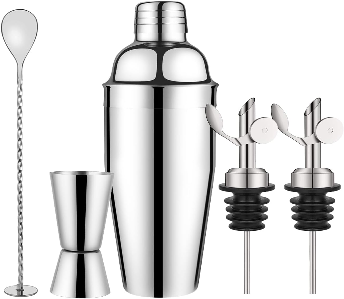 WAFJAMF 18oz Stainless Steel Cocktail Shaker Set - Professional Bartender Kit