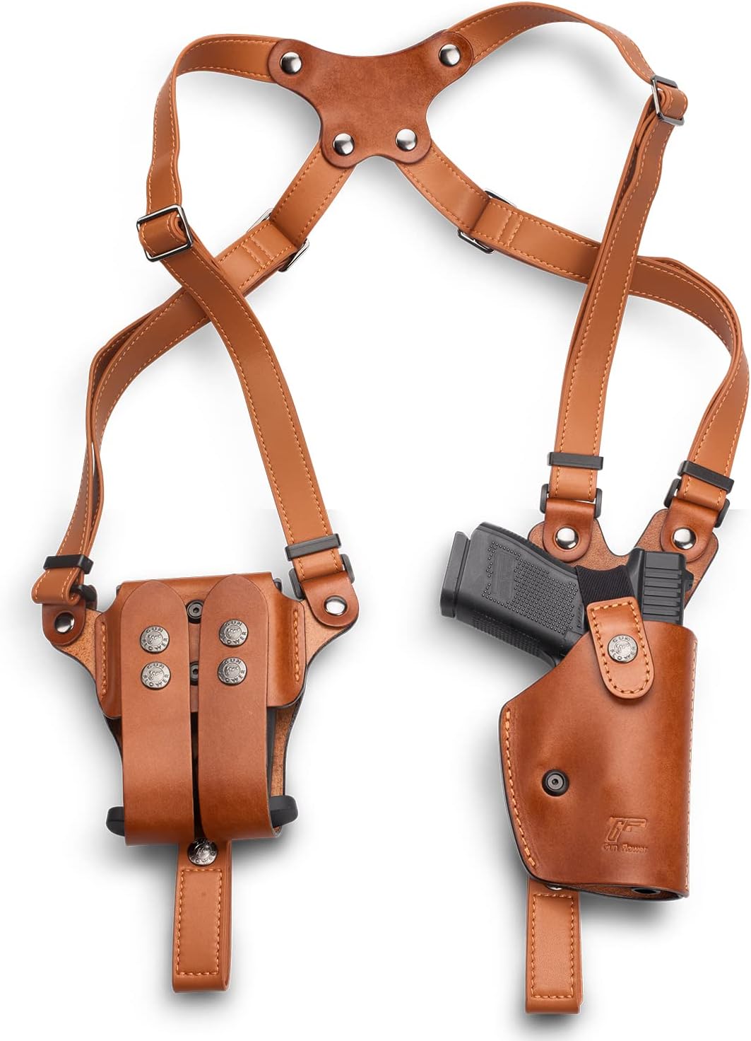 Universal Leather Shoulder Holster for Glock 17/19 and More