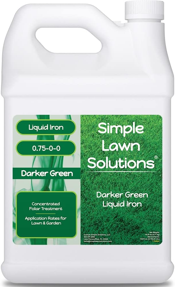 Liquid Iron Fertilizer for Darker Green Lawn and Garden Care