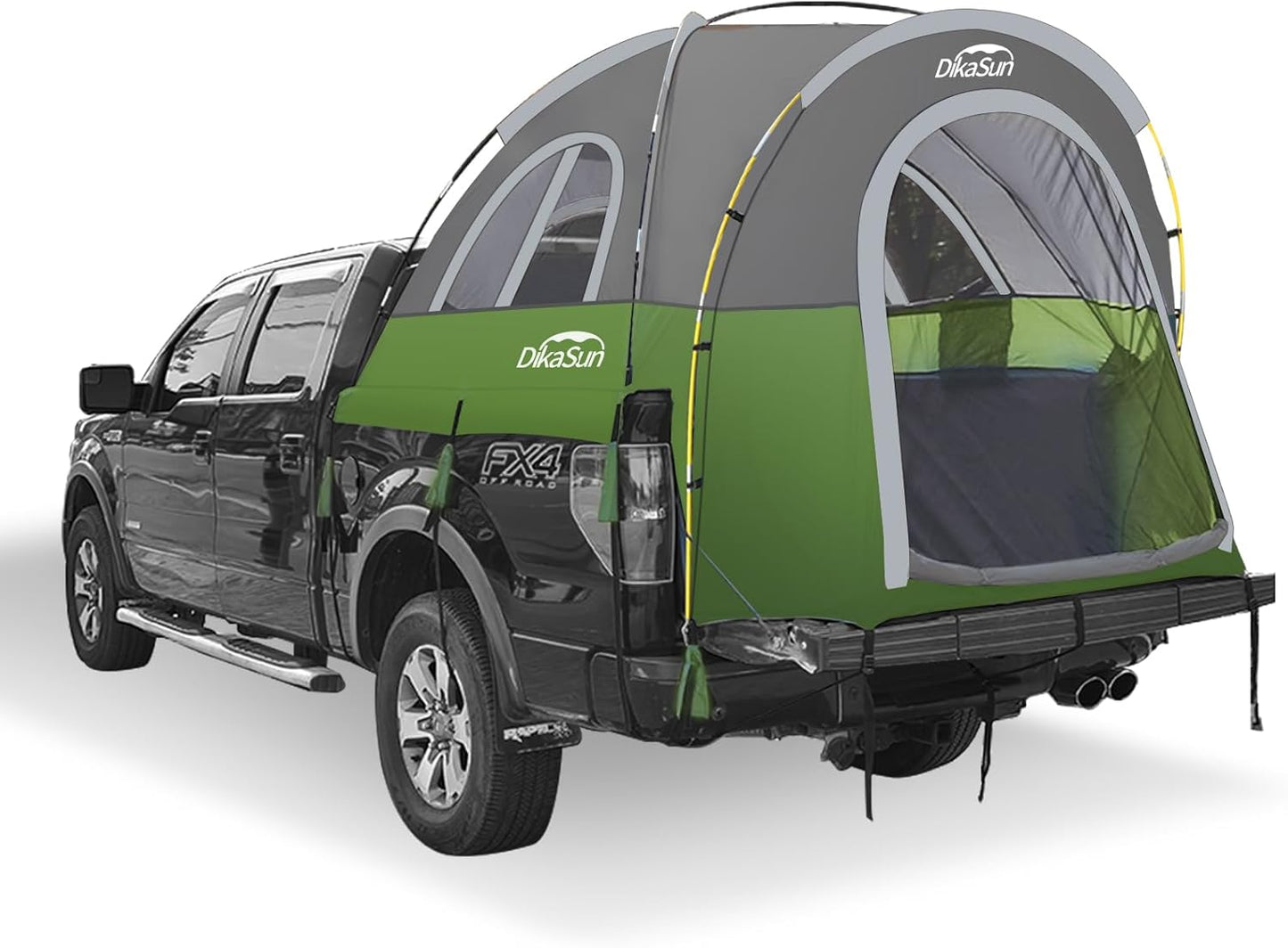 DikaSun Double Layer Truck Bed Tent: Waterproof & Tear-Resistant for 2 Person Camping