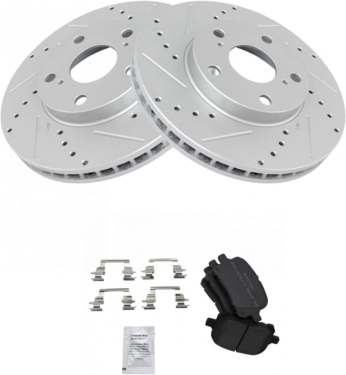 TRQ Front Performance Brake Pad & Rotor Kit for Lexus & Toyota