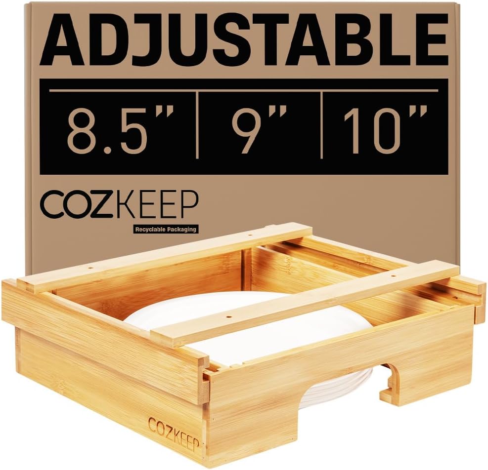 Adjustable Paper Plate Dispenser for 8 to 10-Inch Plates