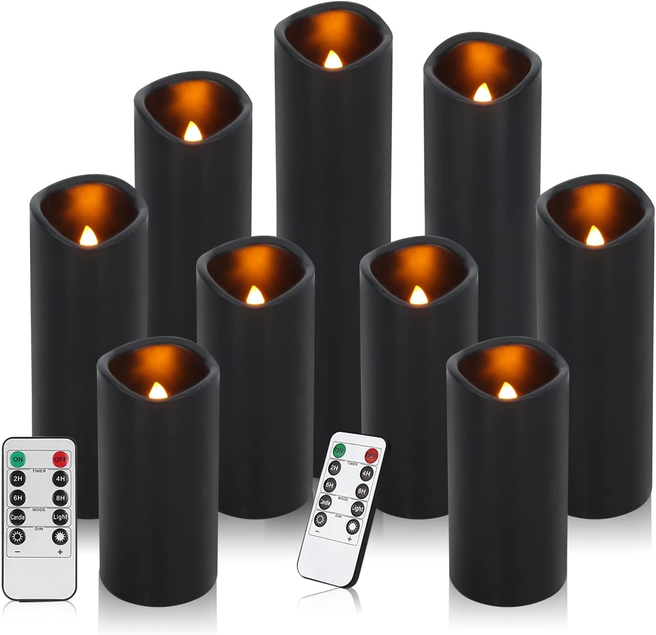 Vinkor Flameless Candles Set of 9 for Safe Ambient Lighting