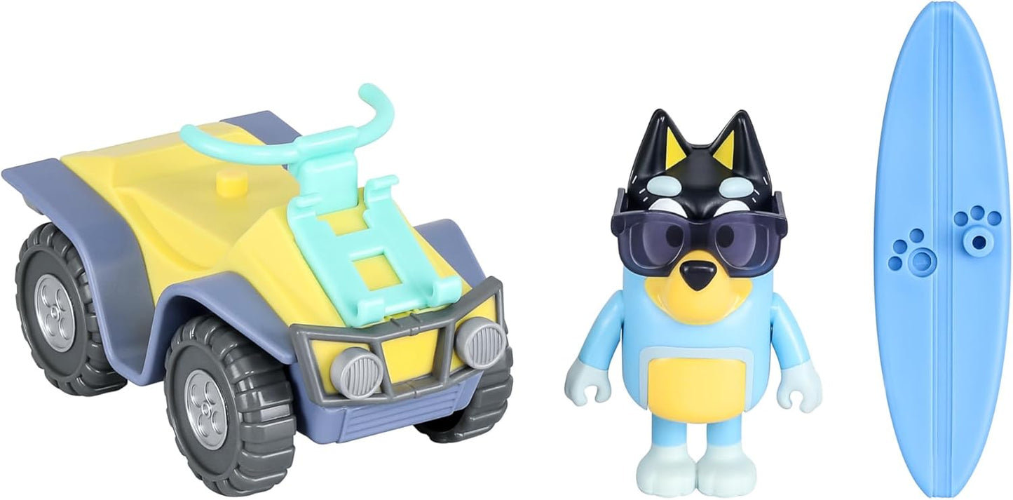 Bluey Beach Quad Set with Bandit Figure & Surfboard