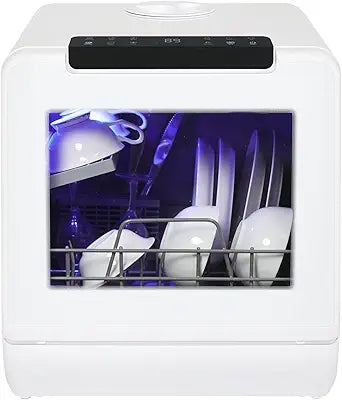 Portable Countertop Dishwasher with 6 Programs and Touch Control