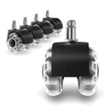 Office Chair Wheels Replacement 2in Rubber Casters - Quiet Glide