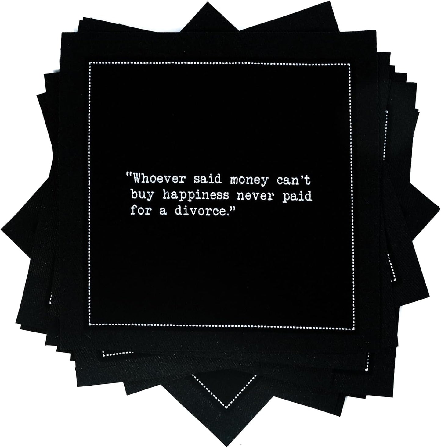 Five Star Black Cotton Cocktail Napkins for Elegant Events