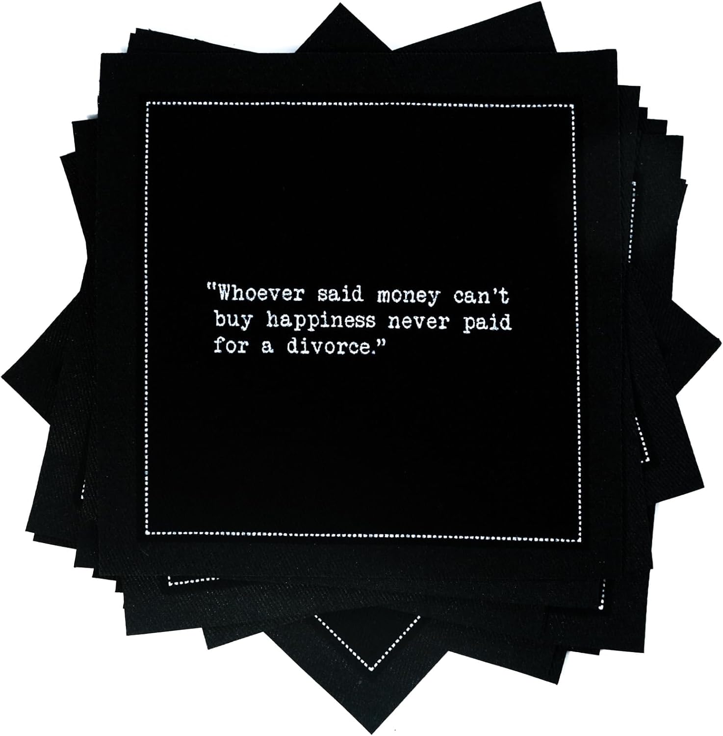 Five Star Black Cotton Cocktail Napkins for Elegant Events