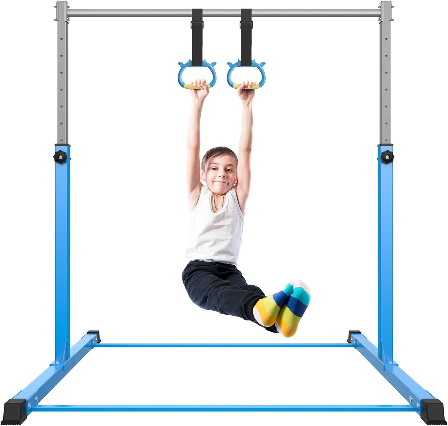Safly Fun Gymnastics Bar for Kids - Adjustable Height & Safe