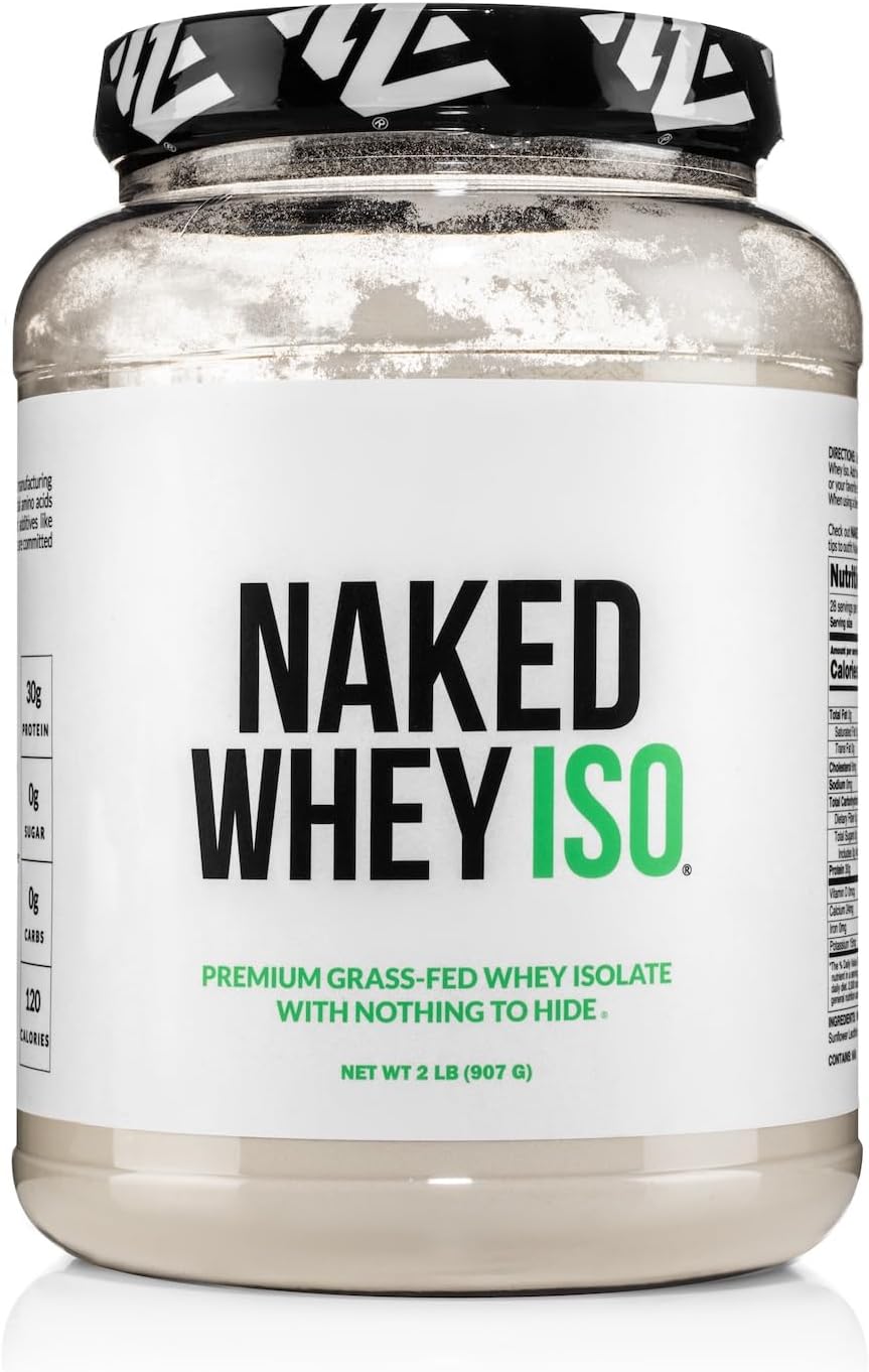 NAKED Whey Isolate Protein - Pure Grass-Fed Nutrition Unflavored