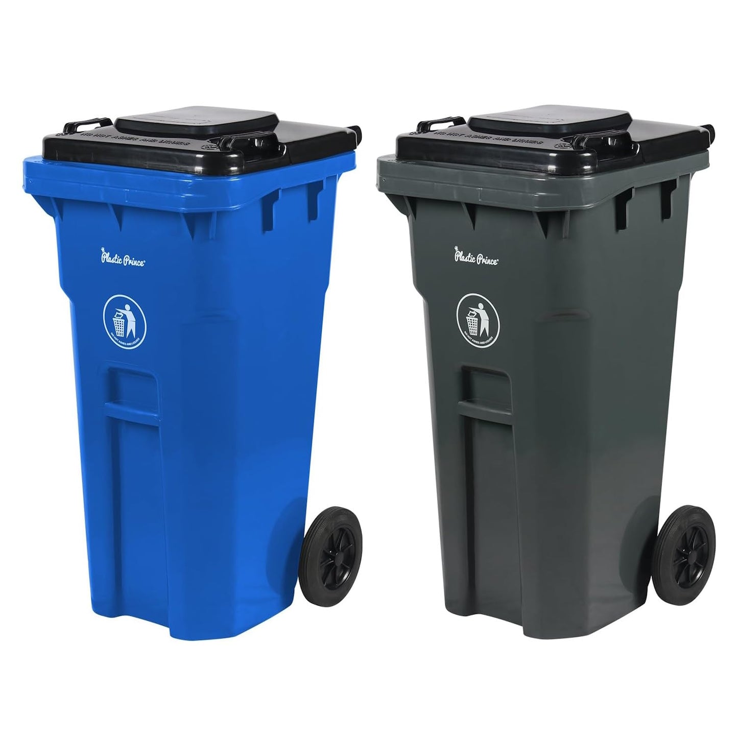 32 Gallon Trash Can with Wheels for Easy Outdoor Recycling