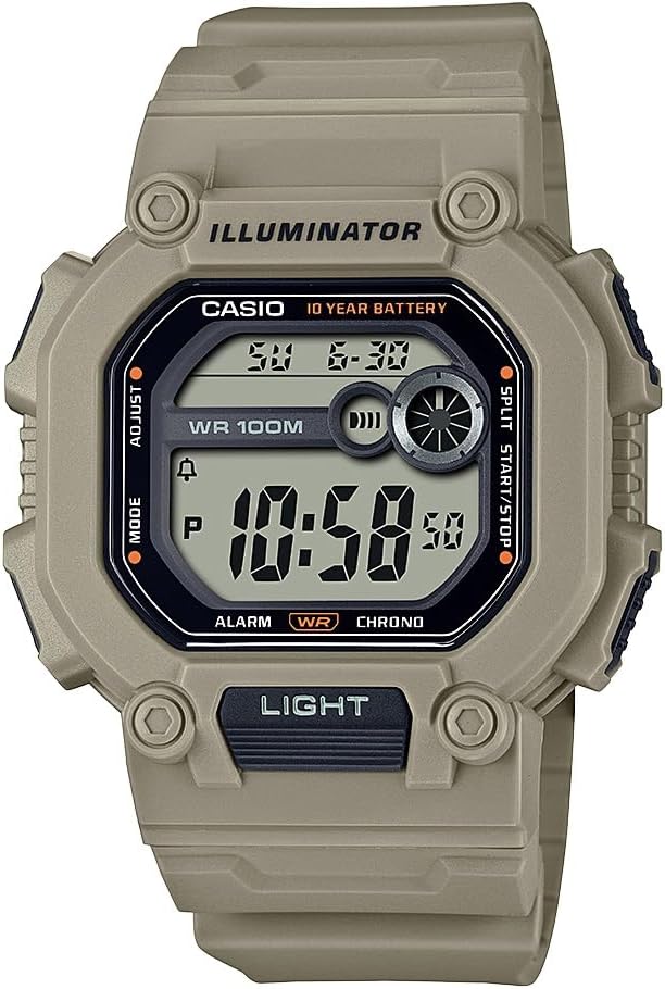Casio Men's XL Digital Watch | Stopwatch | Countdown | LED Light