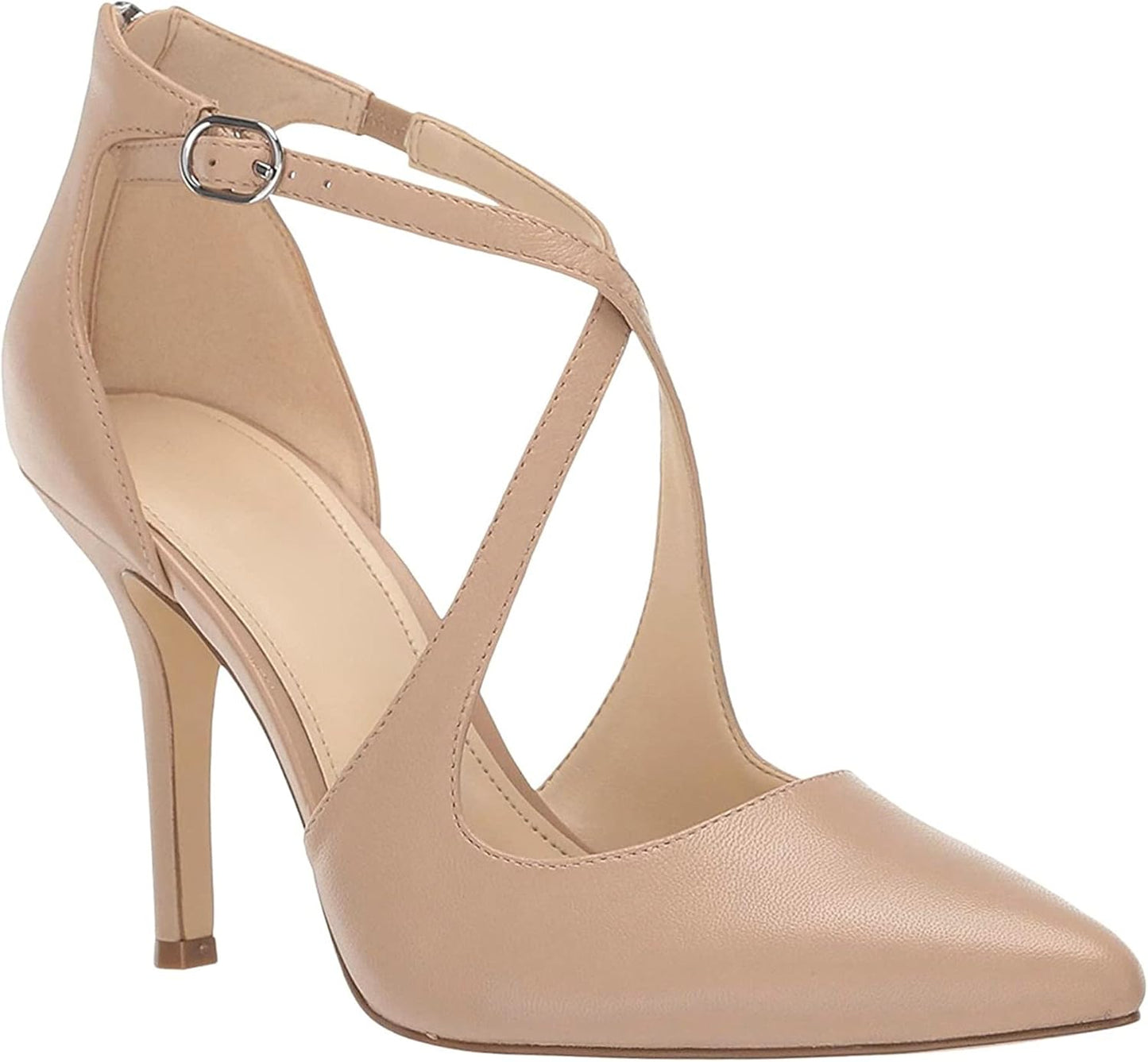 Minshluu Womens Pumps High Heels with Crossed Strap Design