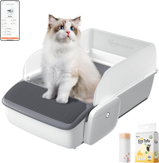 MagicScoop Self-Cleaning Litter Box - Odor-Free & Spacious